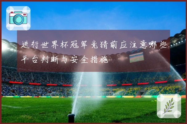 进行世界杯冠军竞猜前应注意哪些平台判断与安全措施